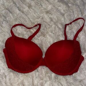 Elegant Montelle Red Lace Bra 36E